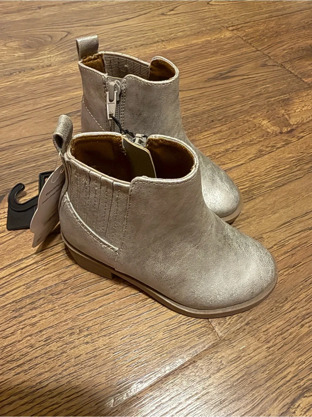 Girls' Neutral Ankle Boots - Taupe Kids Shoes